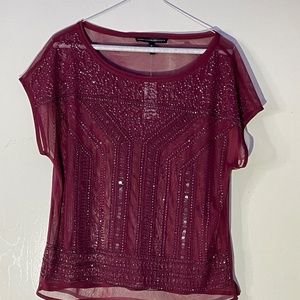 Red White House black market shirt